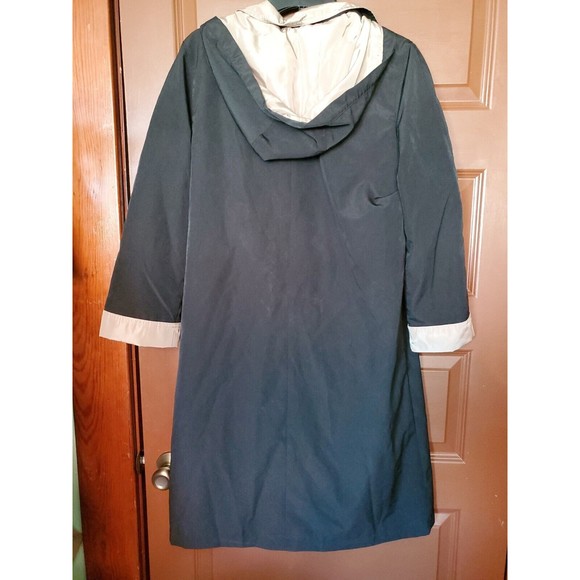 APPLESEED'S Women's Black Lined Hooded All Weather Raincoat Size Petite Small - Picture 7 of 8